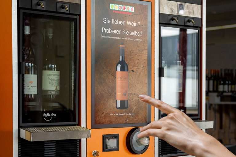 Touchscreen des WineKiosk